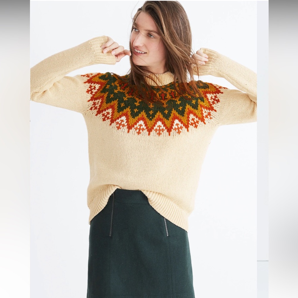 EUC Madewell Fair Isle Pullover Sweater Size S
